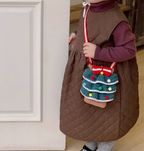 Handmade Crochet Christmas Tree Crossbody Bag | Cute Knitted Winter Purse for Women & Kids