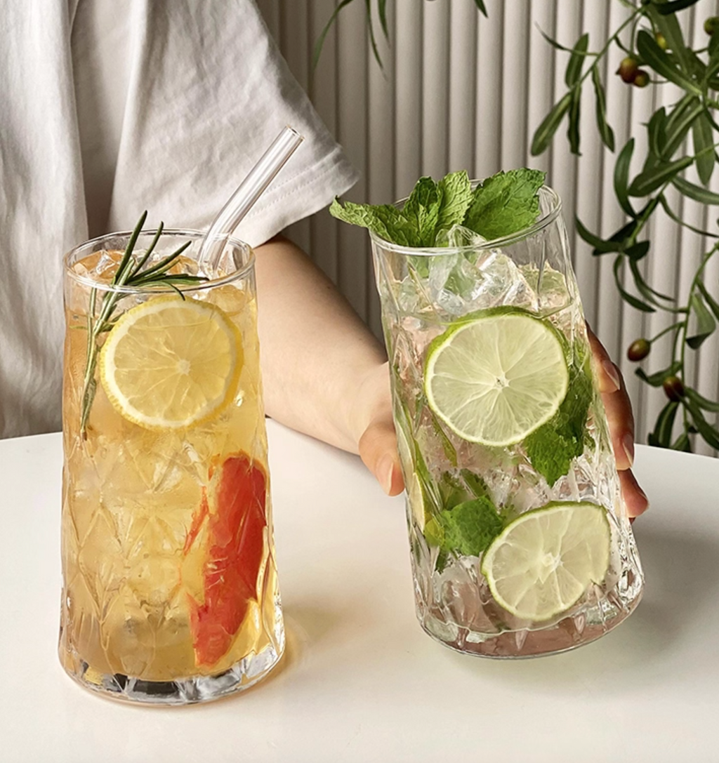 Diamond Glass Cup - 400ml / 480ml / 520ml