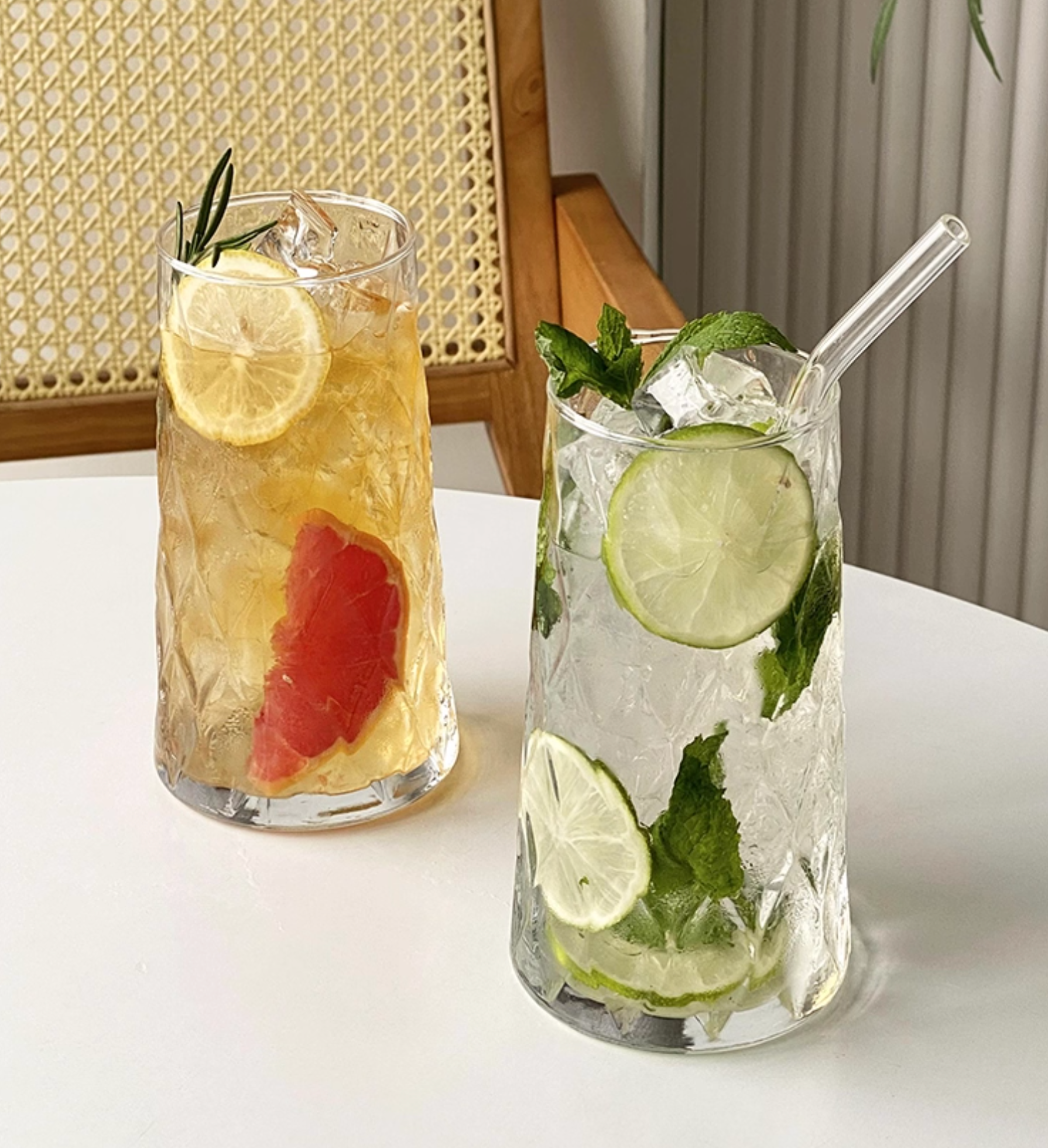 Diamond Glass Cup - 400ml / 480ml / 520ml