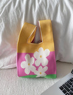 Soft Thick Knit Reusable ShoppingBag | Casual Washable Fabric Bag | Gift for Her