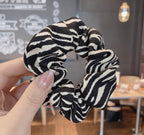 Leopard Print Scrunchie | Vintage Chic Hair Tie | Ponytail Holder for Women