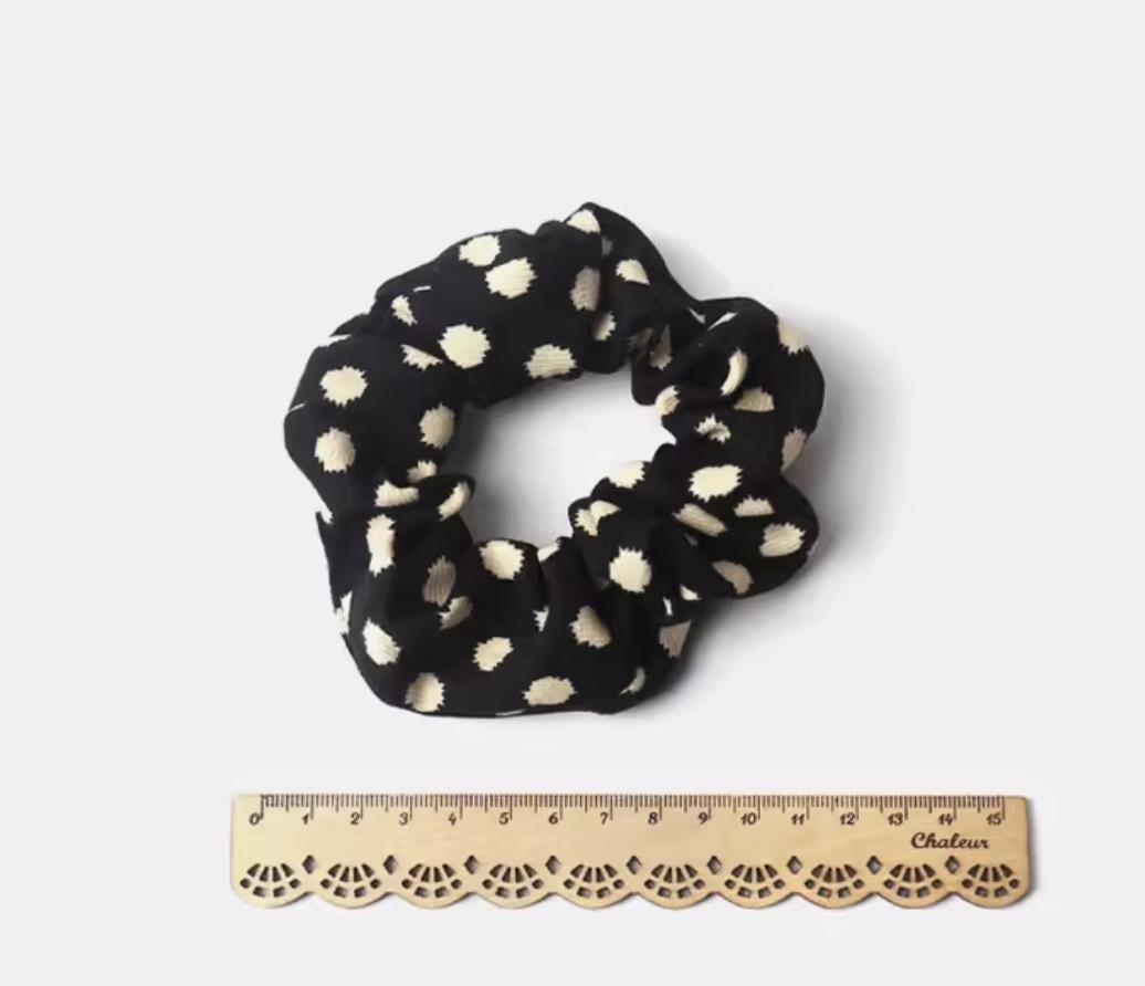 Leopard Print Scrunchie | Vintage Chic Hair Tie | Ponytail Holder for Women