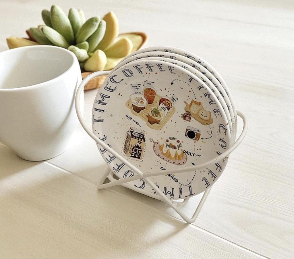 Ceramic Dessert Plate | Aesthetic Tableware for Home & Café