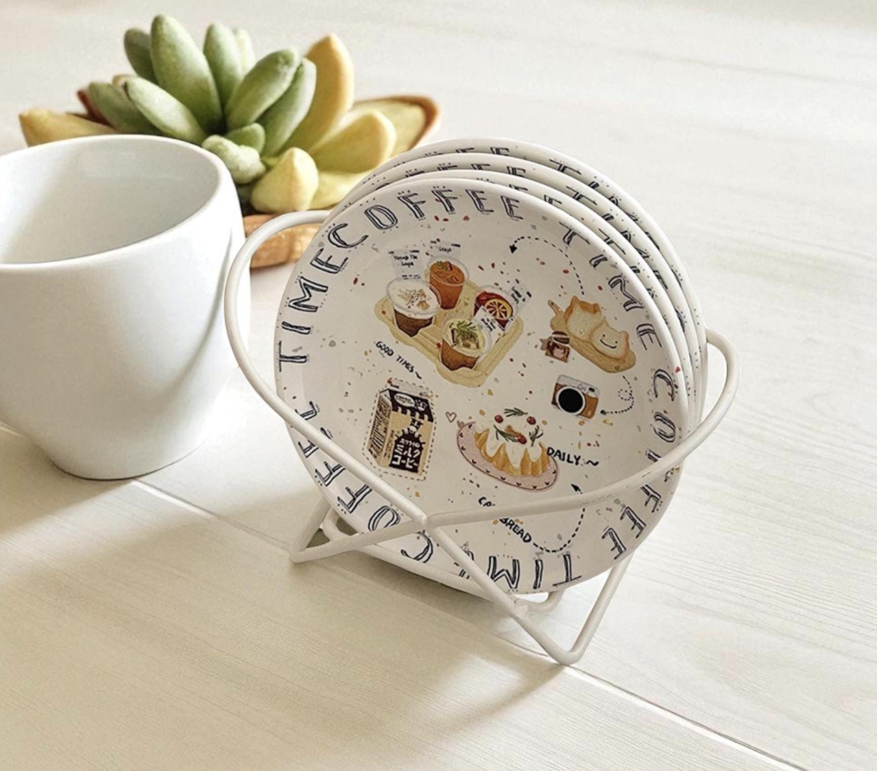 Ceramic Dessert Plate | Aesthetic Tableware for Home & Café