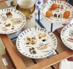 Ceramic Dessert Plate | Aesthetic Tableware for Home & Café