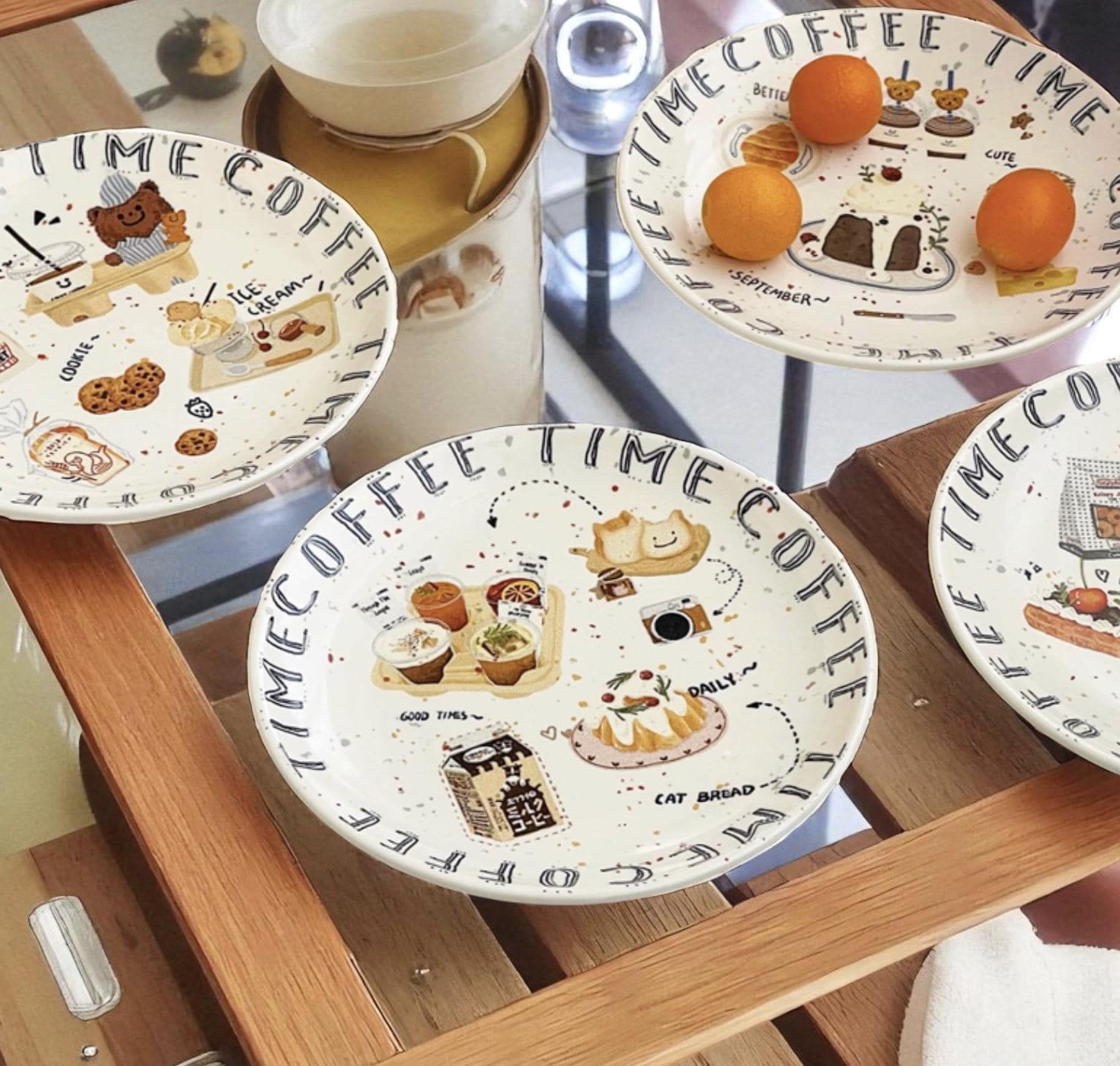Ceramic Dessert Plate | Aesthetic Tableware for Home & Café