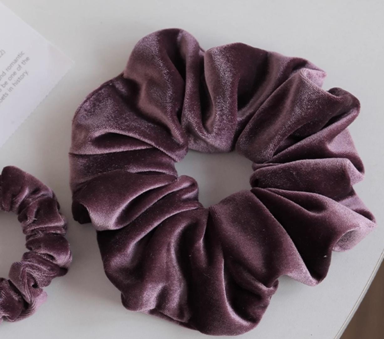 Handmade Velvet Scrunchie | Soft Gentle Elastic Hair Tie for Women and girls