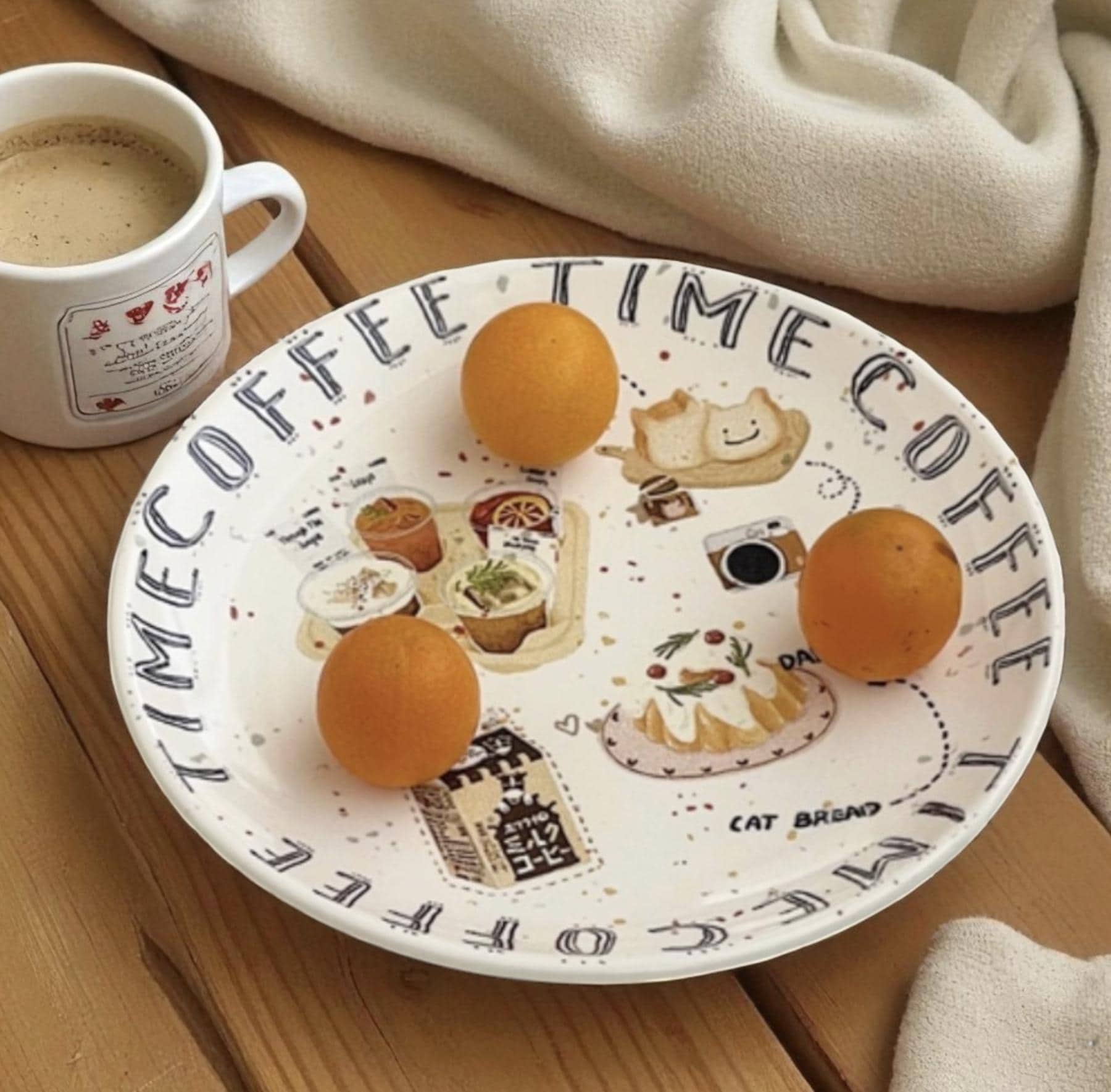 Ceramic Dessert Plate | Aesthetic Tableware for Home & Café