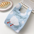 Soft Thick Knit Reusable ShoppingBag | Casual Washable Fabric Bag | Gift for Her