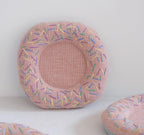 Handmade Embroidered Donut Coaster | Fabric Coaster Round Mug Mat | Cute Stitch Coaster | Sweet Home Decor | Gift for Coffee Lovers