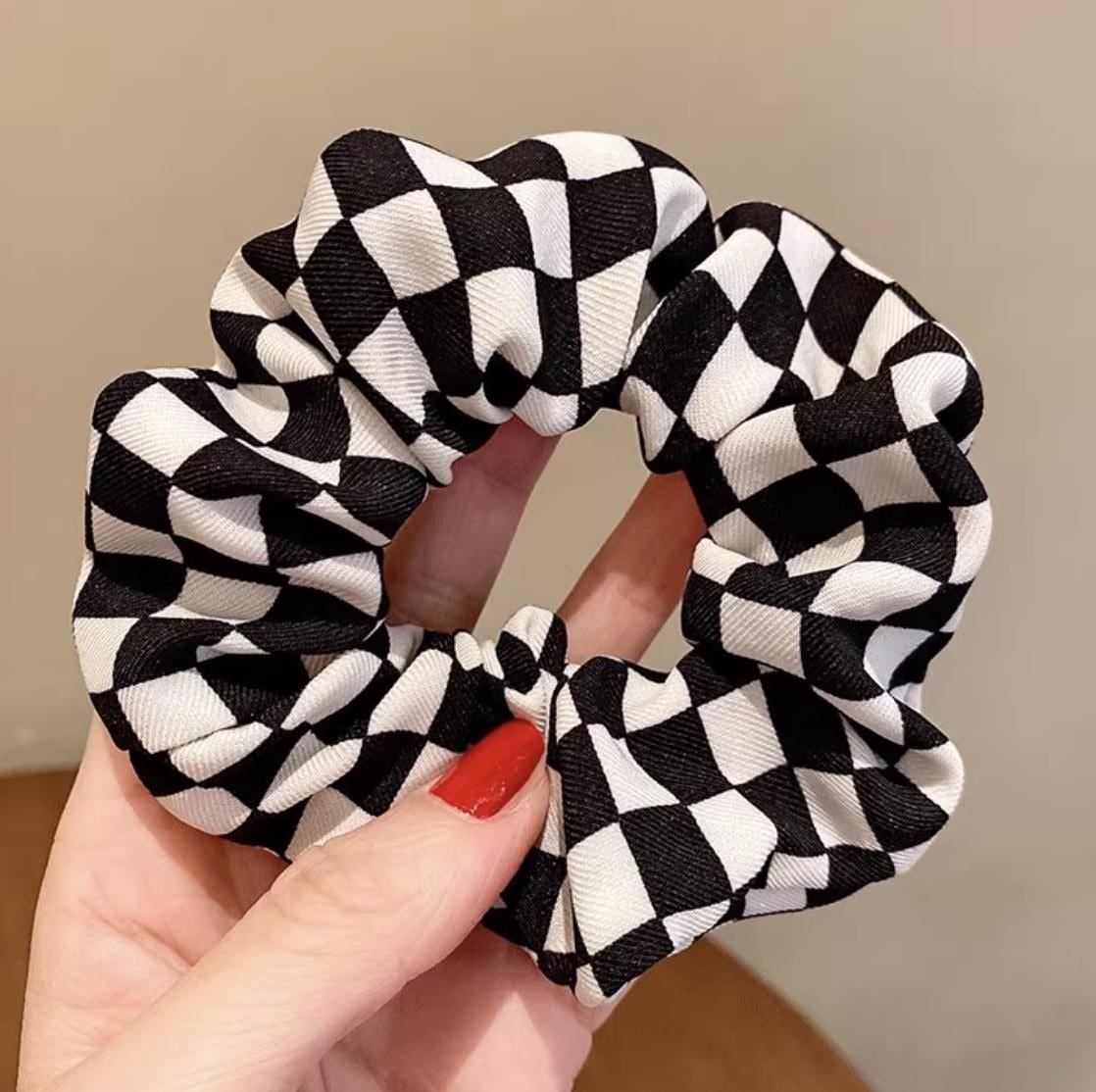 Leopard Print Scrunchie | Vintage Chic Hair Tie | Ponytail Holder for Women