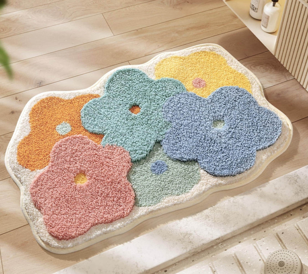 Super Absorbent Bathroom Mat |Soft Plush Door Mat for Bathroom & Washroom | Machine Washable