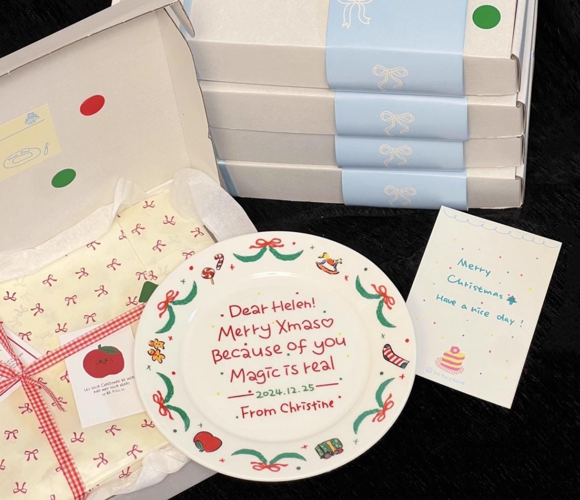Handmade Personalized Christmas Ceramic Dinnerware | Gift for Her