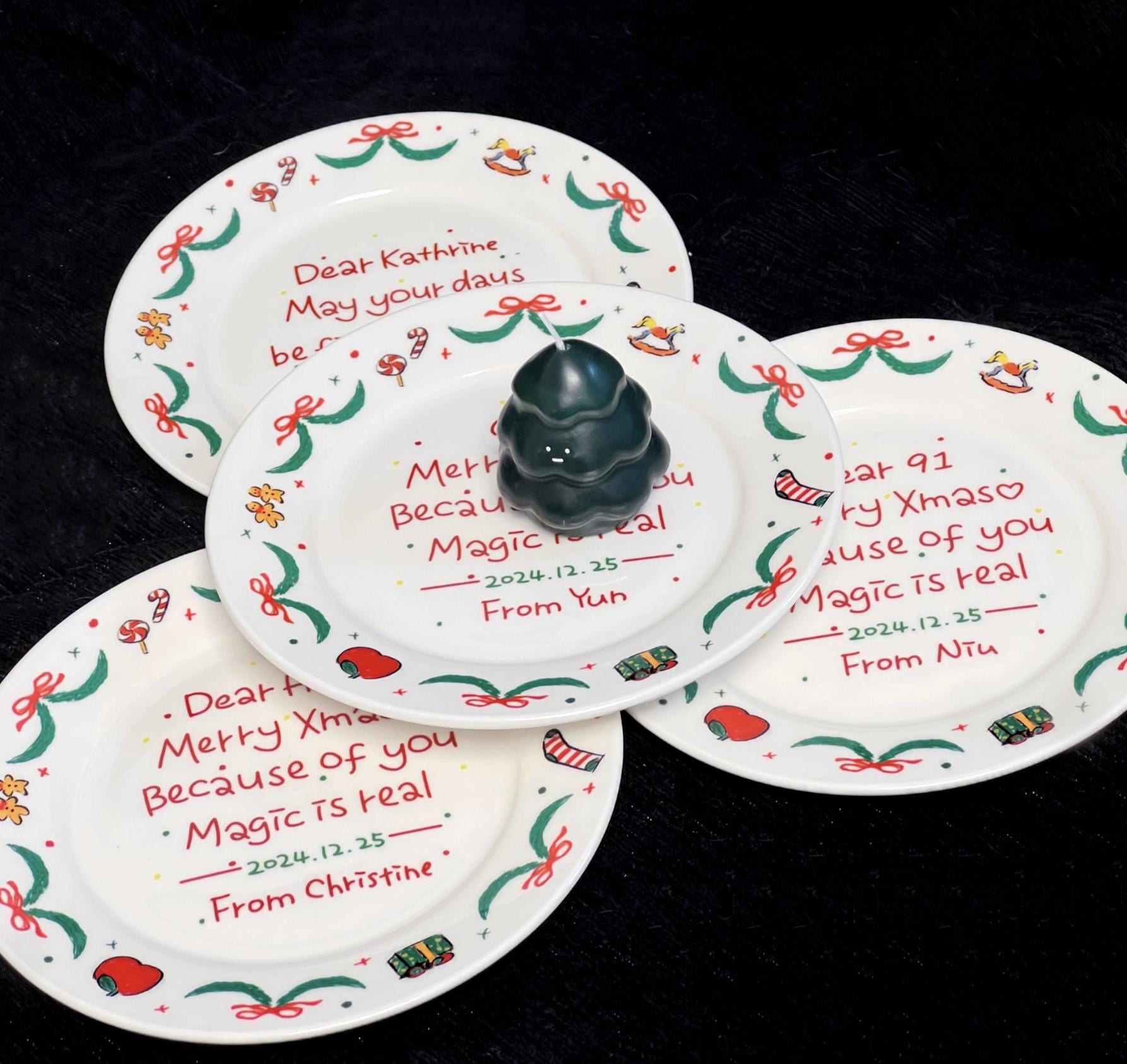 Handmade Personalized Christmas Ceramic Dinnerware | Gift for Her