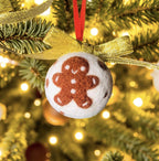 Handmade Wool Felt Gingerbread Man Ornament | Christmas Tree Decoration | Cute Holiday Gift | Snowman Ornament | Christmas Decor