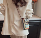 Crocheted Cell Phone Crossbody Bag | Boho Chic Small Phone Bag | Handmade Fall & Winter Purse