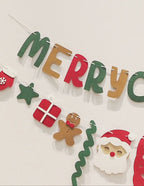 Christmas Felt Garland | Christmas Party Decoration | Holiday Banner |